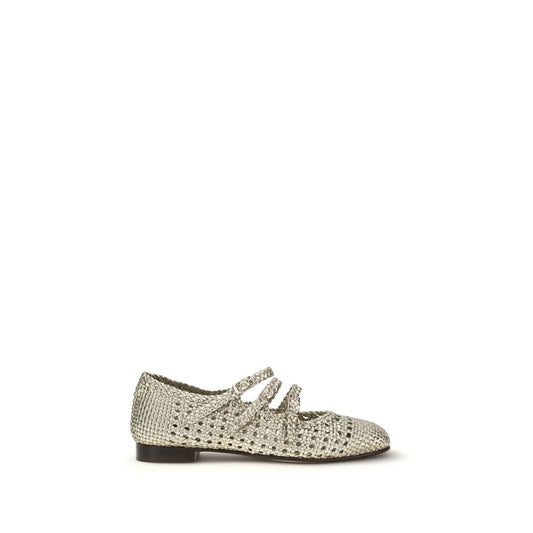 Carel Paris Silver Calf Leather Bos Taurus Ballet Flats 1728,72470364320,Ballet Flats - Flats - Shoes,Carel Paris,EU36.5/US6.5,EU36/US6,EU37/US7,EU38.5/US8.5,EU38/US8,EU39/US9,EU40/US10,EU41/US11,Flats - Shoes,New with tags,Shoes,Silver,Women