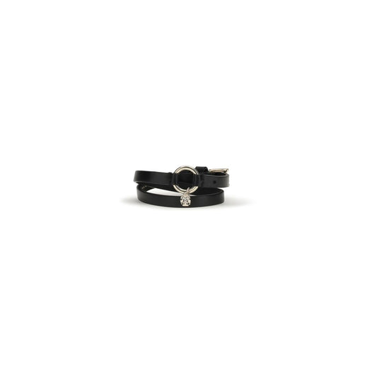 Alexander McQueen Black Calf Leather Bos Taurus Bracelet 1728,72470364320,Accessories,Alexander McQueen,Black,Bracelets - Jewellery - Accessories,Jewellery - Accessories,New with tags,One Size,Women