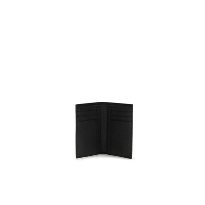 Valentino Garavani Black Calf Leather Bos Taurus Wallet