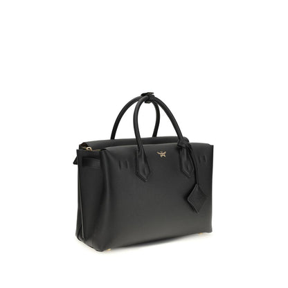 MCM Black Calf Leather Bos Taurus Handbag 1728,72470364320,Bags,Black,Handbags - Bags,MCM,New with tags,Women