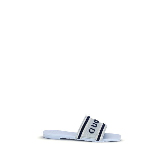 Gucci Blue Cotton Sandals 1728,72470364320,Blue,EU36.5/US6.5,EU36/US6,EU37.5/US7.5,EU37/US7,EU39/US9,EU40/US10,Gucci,New with tags,Sandals - Shoes,Shoes,Women