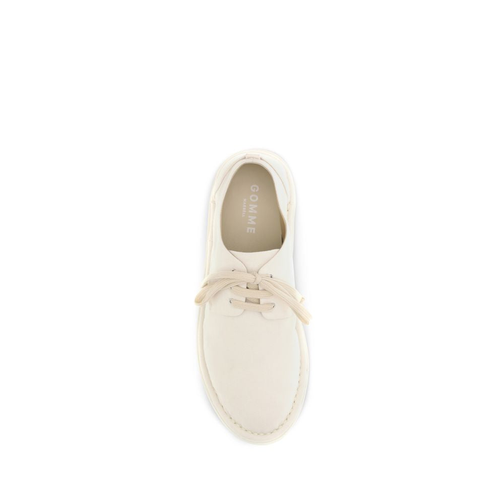 Marsell White Cotton Oxfords And Derbies