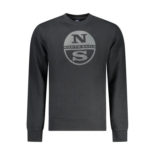 North Sails Black Cotton Men Sweatshirt 1728,3XL,67403481248,Black,Clothing,L,M,Men,New with tags,North Sails,S,Sweaters - Clothing,Sweatshirts - Sweaters - Clothing,XL,XXL
