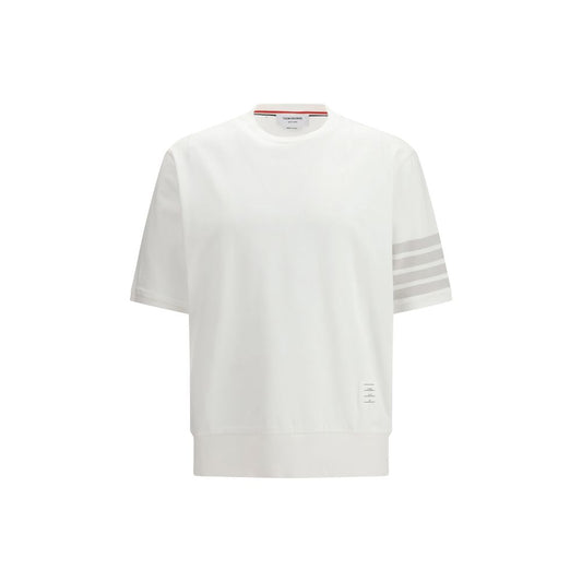 Thom Browne White Cotton Sportswear 1728,2,3,4,72470364320,Clothing,Men,New with tags,Sportswear - Clothing,T-Shirts - Clothing,T-Shirts - Sportswear - Clothing,Thom Browne,White