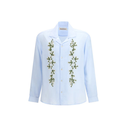 Baziszt Blue Cotton Dress Shirt 1728,72470364320,Baziszt,Blue,Clothing,Dress Shirts - Shirts - Clothing,Men,New with tags,S,Shirts - Clothing