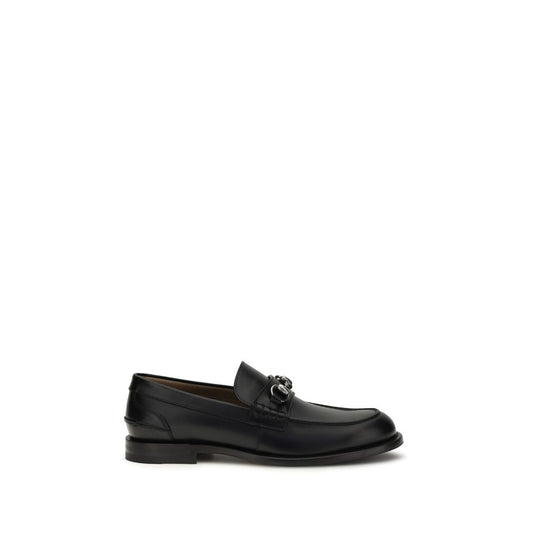 Gucci Black Calf Leather Bos Taurus Slip-On Loafers 1728,72470364320,Black,EU39.5/US6.5,EU39/US6,EU40.5/US7.5,EU41.5/US8.5,EU41/US8,EU42/US9,EU43/US10,Gucci,Loafers - Shoes,Men,New with tags,Shoes,Slip-On Loafers - Loafers - Shoes