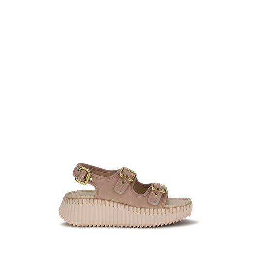 Chloé Multicolor Calf Leather Bos Taurus Platform Sandals 1728,72470364320,Chloé,EU36/US6,EU37/US7,EU38/US8,EU39/US9,Multicolor,New with tags,Platforms - Sandals - Shoes,Sandals - Shoes,Shoes,Women