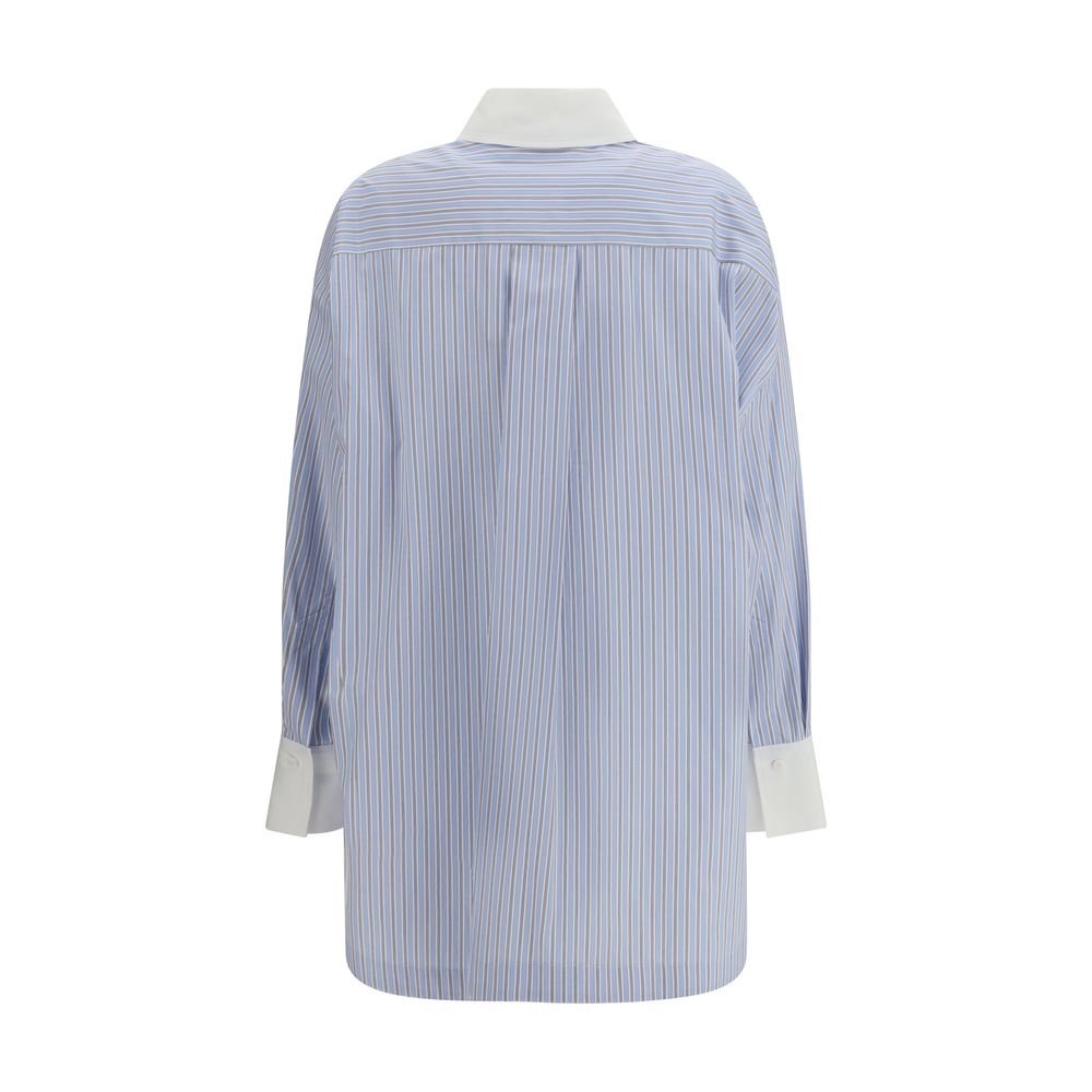 The Attico Blue Cotton Pattern Shirt 1728,72470364320,Blue,Clothing,IT36 | XS,IT38 | S,New with tags,Pattern - Shirts - Clothing,Shirts - Clothing,The Attico,Women