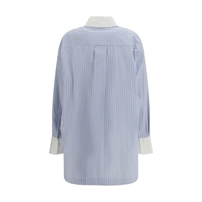 The Attico Blue Cotton Pattern Shirt 1728,72470364320,Blue,Clothing,IT36 | XS,IT38 | S,New with tags,Pattern - Shirts - Clothing,Shirts - Clothing,The Attico,Women