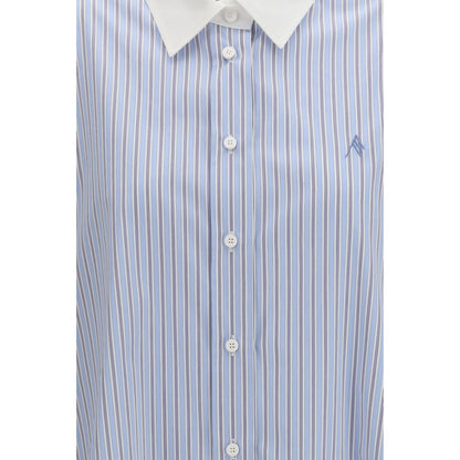 The Attico Blue Cotton Pattern Shirt 1728,72470364320,Blue,Clothing,IT36 | XS,IT38 | S,New with tags,Pattern - Shirts - Clothing,Shirts - Clothing,The Attico,Women