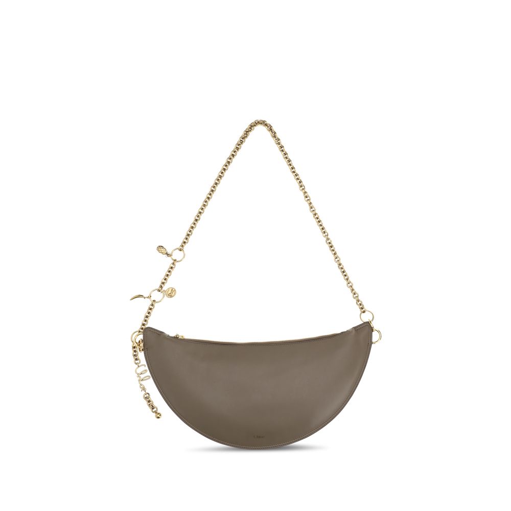 Chloé Gray Calf Leather Bos Taurus Shoulder Bag 1728,72470364320,Bags,Chloé,Gray,New with tags,Shoulder Bags - Bags,Women