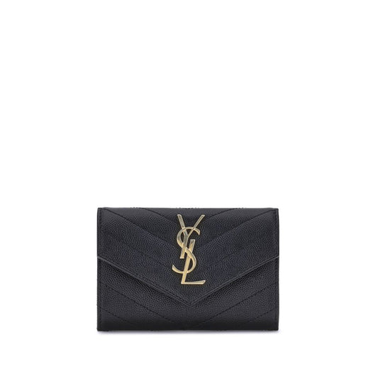 Saint Laurent Black Calf Leather Bos Taurus Wallet 1728,72470364320,Accessories,Black,New with tags,Saint Laurent,Wallets - Accessories,Wallets - Wallets - Accessories,Women