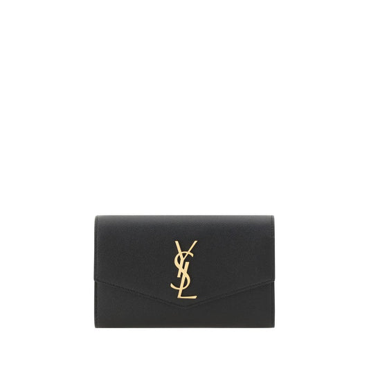 Saint Laurent Black Calf Leather Bos Taurus Shoulder Bag 1728,72470364320,Bags,Black,New with tags,Saint Laurent,Shoulder Bags - Bags,Women