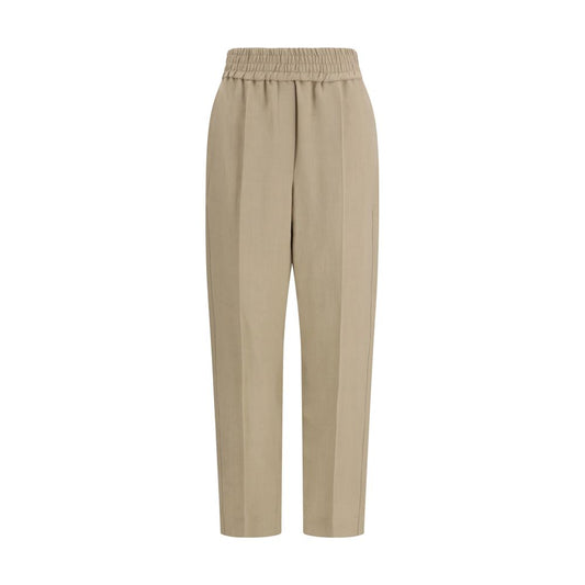 Brunello Cucinelli Beige Viscose Casual Pants 1728,72470364320,Beige,Brunello Cucinelli,Casual Pants - Pants - Clothing,Clothing,IT40 | M,IT42 | L,IT44 | L,IT46|XL,New with tags,Pants - Clothing,Women