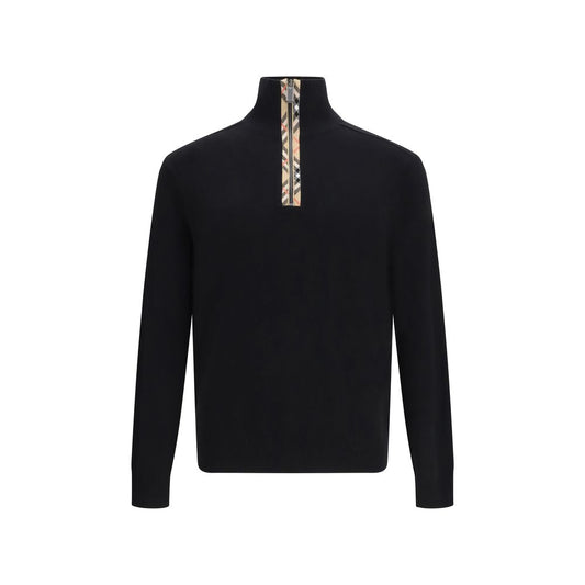 Burberry Black Wool Sweatshirt 1728,72470364320,Black,Burberry,Clothing,L,M,Men,New with tags,S,Sweaters - Clothing,Sweatshirts - Sweaters - Clothing