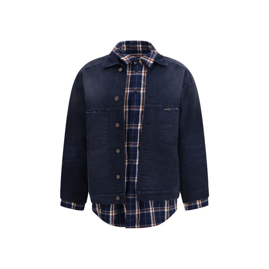 Balenciaga Blue Cotton Denim Jacket 1728,72470364320,Balenciaga,Blue,Clothing,Denim Jackets - Jackets & Coats - Clothing,Jackets & Coats - Clothing,L,M,Men,New with tags,XL