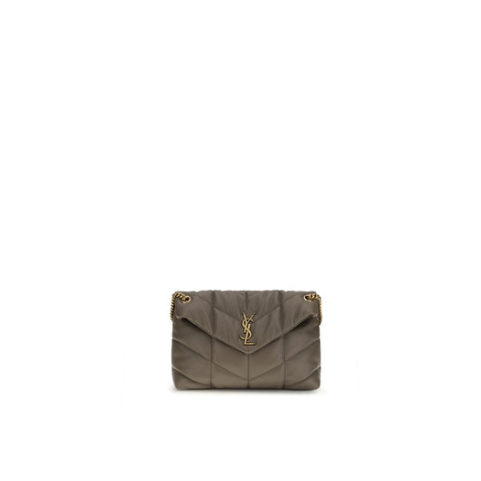 Saint Laurent Gray Lamb Leather Shoulder Bag 1728,72470364320,Bags,Gray,New with tags,Saint Laurent,Shoulder Bags - Bags,Women