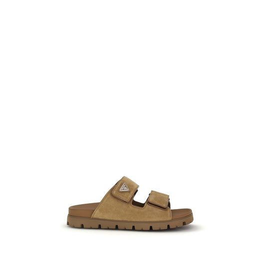 Prada Brown Calf Leather Bos Taurus Strap-On Sandals 1728,72470364320,Brown,EU39/US6,EU40/US7,Men,New with tags,Prada,Sandals - Shoes,Shoes,Strap-Ons - Sandals - Shoes