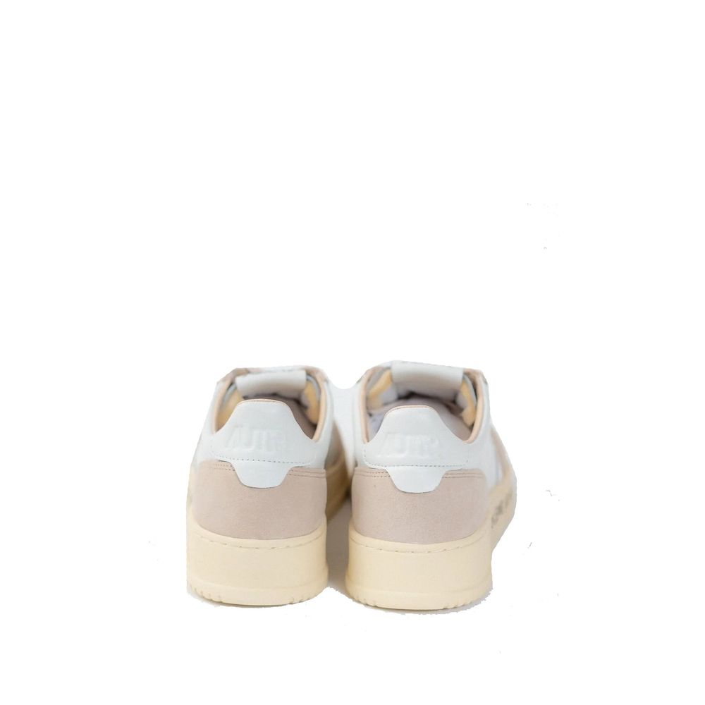 Autry White Goatskin Sneakers