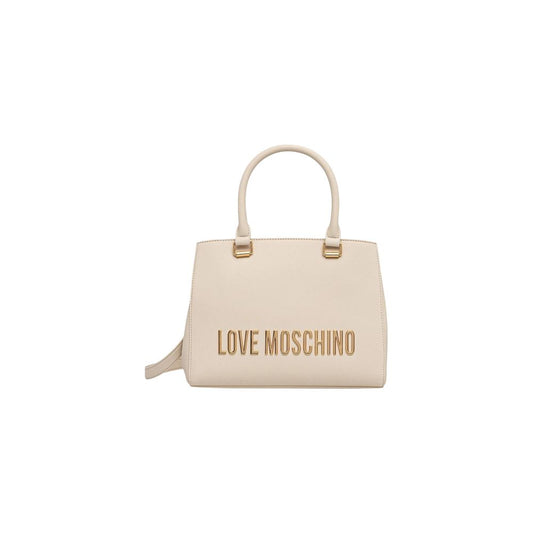 Love Moschino Beige Polyethylene Handbag 1728,71956299936,Bags,Beige,Handbags - Bags,Love Moschino,New with tags,Women