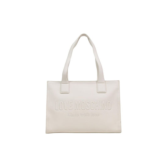 Love Moschino Beige Polyethylene Handbag 1728,71956299936,Bags,Beige,Handbags - Bags,Love Moschino,New with tags,Women