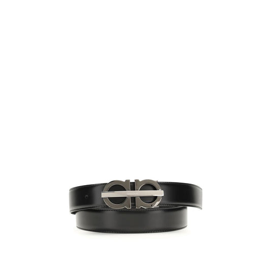 Ferragamo Black Calf Leather Bos Taurus Regular Belt 100 cm / 40 Inches,105 cm / 42 Inches,110 cm / 44 Inches,115 cm / 46 Inches,1728,72470364320,90 cm / 36 Inches,95 cm / 38 Inches,Accessories,Belts - Accessories,Black,Ferragamo,Men,New with tags,Regular
