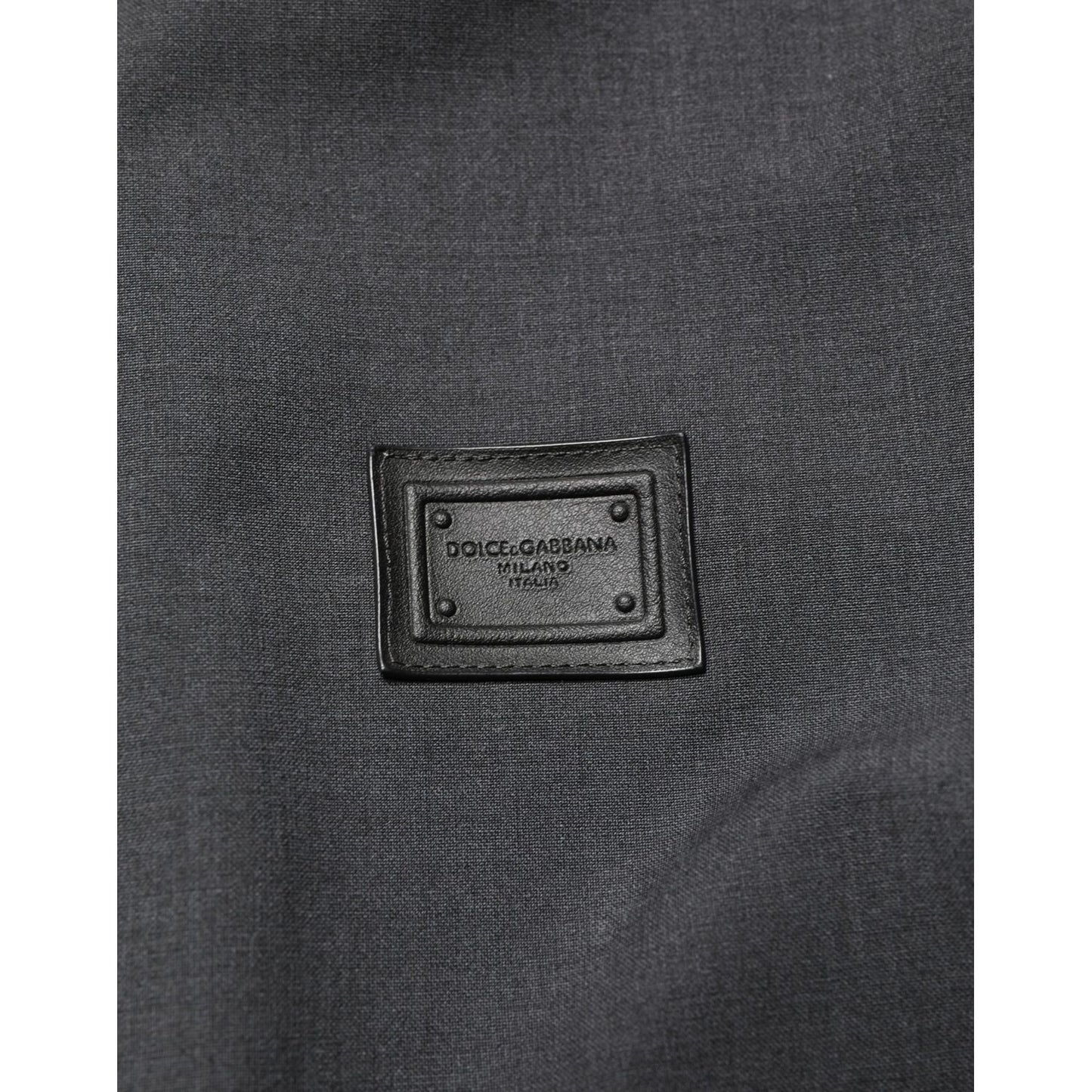 Dolce & Gabbana Black Wool Logo Full Zip Men Bomber Jacket