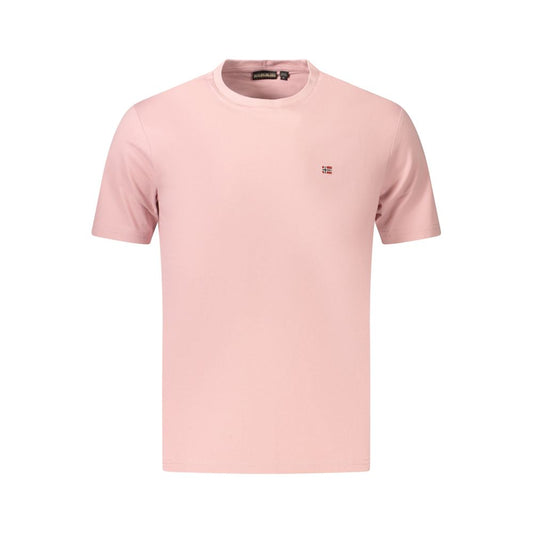 Napapijri Rosa Organic Cotton Men T-Shirt 1728,67403481248,Clothing,L,M,Men,Napapijri,New with tags,Pink,S,T-Shirts - Clothing,T-Shirts - T-Shirts - Clothing,XL,XXL