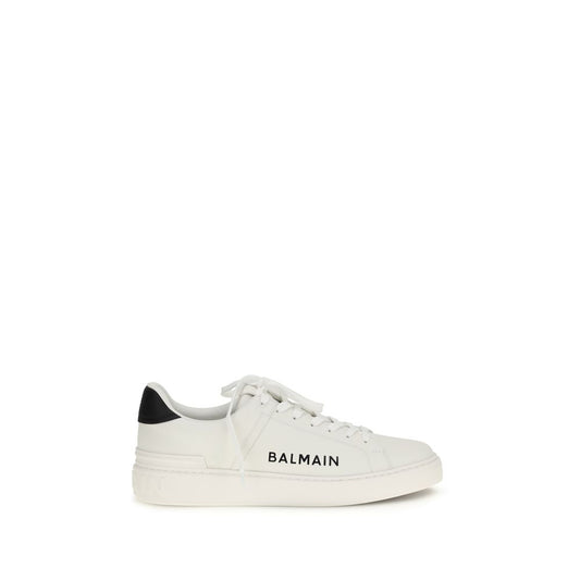 Balmain White Calf Leather Bos Taurus Low Top Sneakers 1728,72470364320,Balmain,EU40/US7,EU41/US8,EU43/US10,EU44/US11,EU45/US12,EU46/US13,Low Tops - Sneakers - Shoes,Men,New with tags,Shoes,Sneakers - Shoes,White
