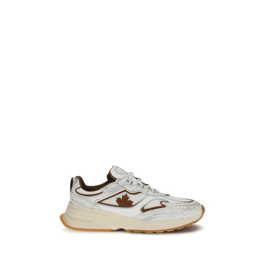 Dsquared² White Calf Leather Bos Taurus Athletic Sneakers 1728,72470364320,Athletic - Sneakers - Shoes,Dsquared²,EU40/US7,EU41/US8,EU42/US9,EU43/US10,EU44/US11,EU45/US12,Men,New with tags,Shoes,Sneakers - Shoes,White