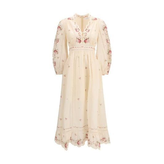 Zimmermann Beige Linen Casual Dress 1,1728,2,72470364320,Beige,Casual - Dresses - Clothing,Clothing,Dresses - Clothing,Longsleeve - Dresses - Clothing,Midi - Dresses - Clothing,New with tags,Pattern - Dresses - Clothing,Women,Zimmermann
