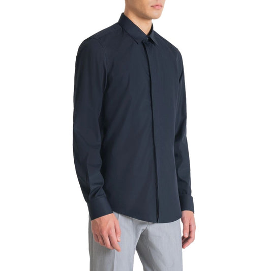 Antony Morato Blue Cotton Dress Shirt 1728,71956299936,Antony Morato,Blue,Clothing,Dress Shirts - Shirts - Clothing,IT44 | XS,IT46 | S,IT48 | M,IT50 | L,IT52 | XL,IT54 | XXL,Men,New with tags,Shirts - Clothing