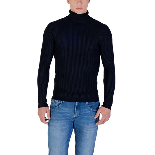Antony Morato Blue Viscose Turtleneck 1728,71956299936,Antony Morato,Blue,Clothing,IT54 | XXL,Men,New with tags,Sweaters - Clothing,Turtlenecks - Sweaters - Clothing