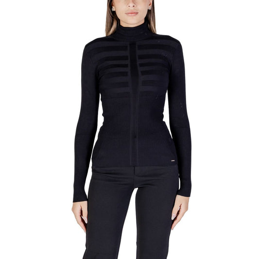 Morgan De Toi Black Viscose Turtleneck 1728,71956299936,Black,Clothing,IT38|XS,IT40|S,Morgan De Toi,New with tags,Sweaters - Clothing,Turtlenecks - Sweaters - Clothing,Women