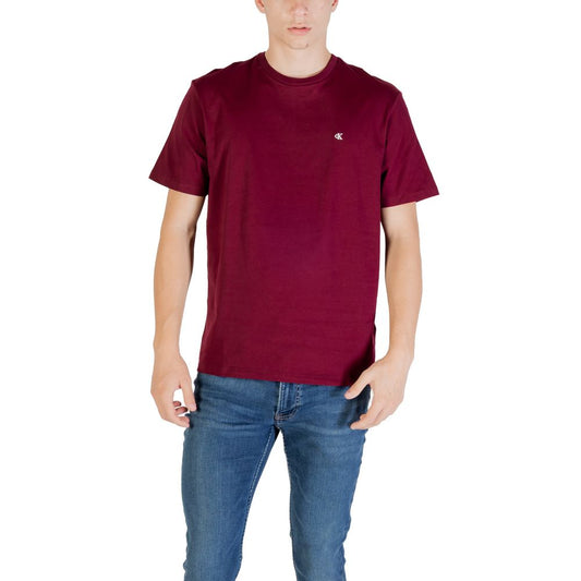 Calvin Klein Jeans Bordeaux Cotton T-Shirt 1728,71956299936,Bordeaux,Calvin Klein Jeans,Clothing,IT48 | L,IT54 | XXL,Men,New with tags,T-Shirts - Clothing,T-Shirts - T-Shirts - Clothing