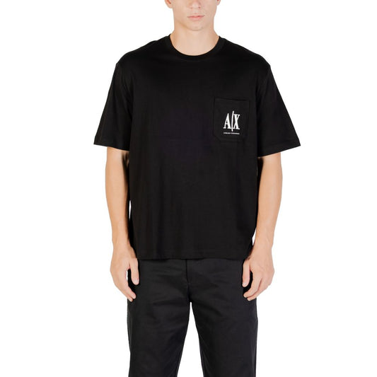 Armani Exchange Black Cotton Sportswear 1728,71956299936,Armani Exchange,Black,Clothing,IT42 | XS,IT44 | S,IT46 | M,IT48 | L,IT52 | XL,IT54 | XXL,Men,New with tags,Sportswear - Clothing,T-Shirts - Clothing,T-Shirts - Sportswear - Clothing