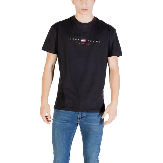 Tommy Hilfiger Jeans Black Recycled Cotton T-Shirt 1728,71956299936,Black,Clothing,IT48 | L,Men,New with tags,T-Shirts - Clothing,T-Shirts - T-Shirts - Clothing,Tommy Hilfiger Jeans