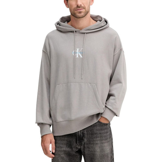 Calvin Klein Jeans Gray Cotton Hoodie 1728,71956299936,Calvin Klein Jeans,Clothing,Gray,Hoodies - Sweaters - Clothing,IT54 | XXL,Men,New with tags,Sweaters - Clothing
