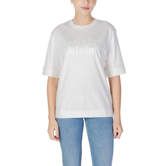 Calvin Klein Jeans White Cotton T-Shirt 1728,71956299936,Calvin Klein Jeans,Clothing,IT38|XS,IT40|S,IT42|M,IT44|L,New with tags,T-Shirts - Clothing,T-Shirts - T-Shirts - Clothing,White,Women