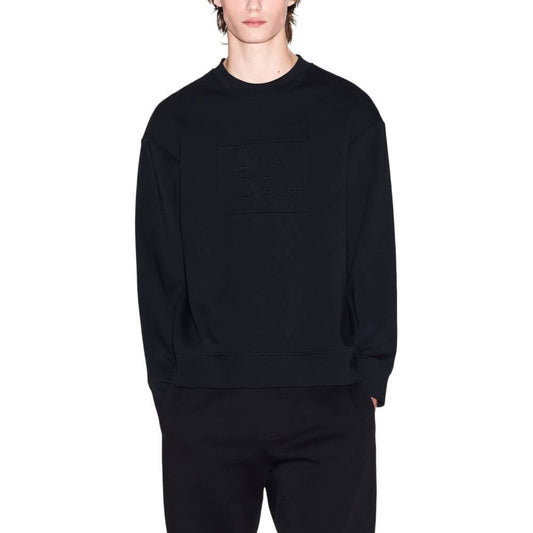 Armani Exchange Black Cotton Sweatshirt 1728,71956299936,Armani Exchange,Black,Clothing,IT42 | XS,IT48 | L,IT54 | XXL,Men,New with tags,Sportswear - Clothing,Sweatshirt - Sportswear - Clothing