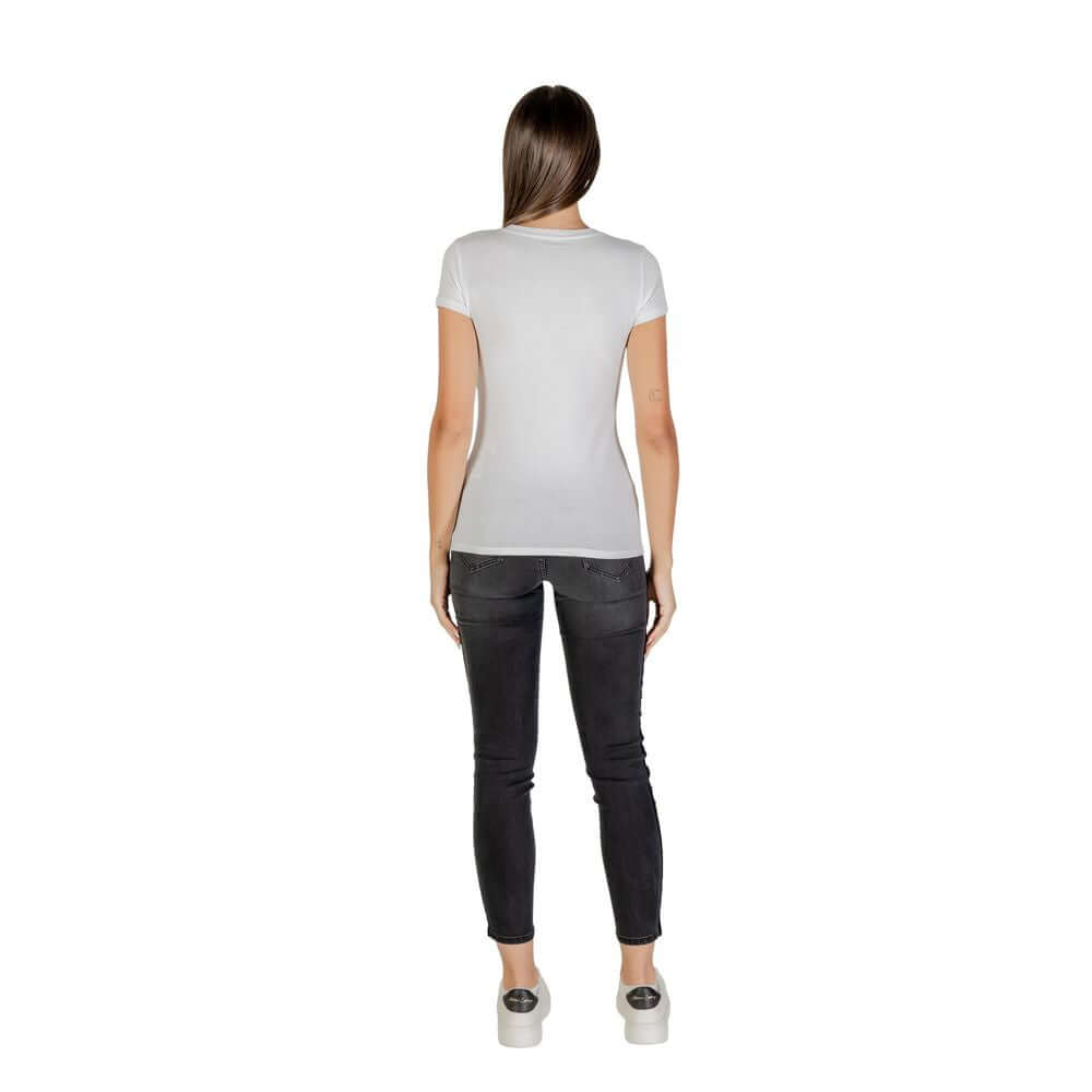 Armani Exchange White Cotton T-Shirt