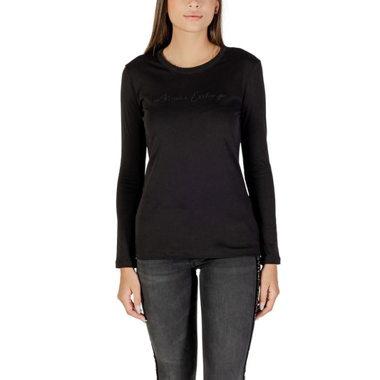 Armani Exchange Black Cotton Long Sleeve T-Shirt 1728,71956299936,Armani Exchange,Black,Clothing,IT38|XS,IT40|S,IT42|M,Long Sleeve - T-Shirts - Clothing,New with tags,T-Shirts - Clothing,Women