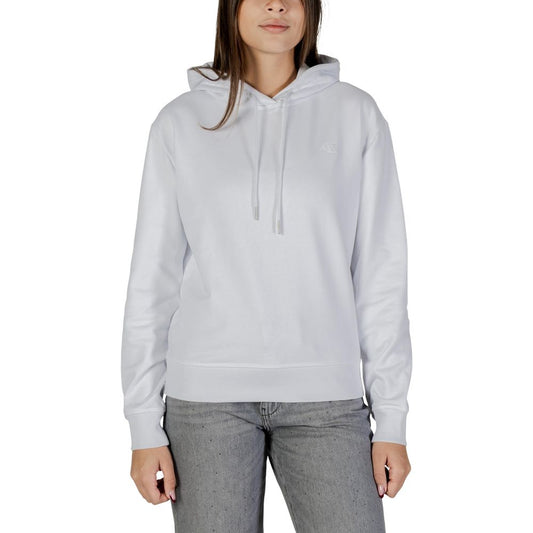 Calvin Klein Jeans White Cotton Hoodie 1728,71956299936,Calvin Klein Jeans,Clothing,Hoodies - Sweaters - Clothing,IT38|XS,IT40|S,IT42|M,IT44|L,New with tags,Sweaters - Clothing,White,Women,XL