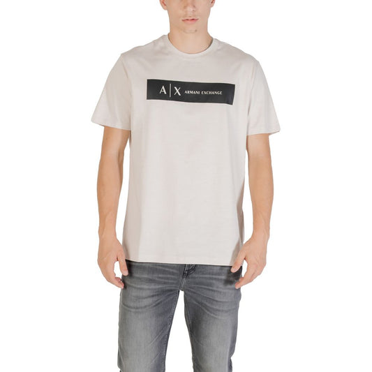 Armani Exchange Beige Cotton T-Shirt 1728,71956299936,Armani Exchange,Beige,Clothing,IT48 | L,IT52 | XL,Men,New with tags,T-Shirts - Clothing,T-Shirts - T-Shirts - Clothing