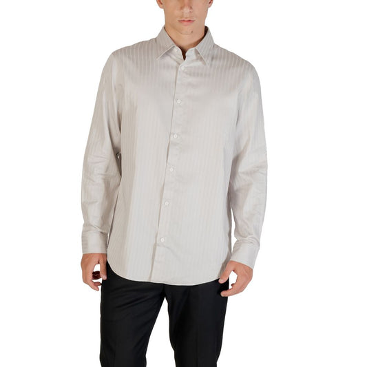 Armani Exchange Gray Cotton Pattern Shirt 1728,71956299936,Armani Exchange,Clothing,Gray,IT54 | XXL,Men,New with tags,Pattern - Shirts - Clothing,Shirts - Clothing