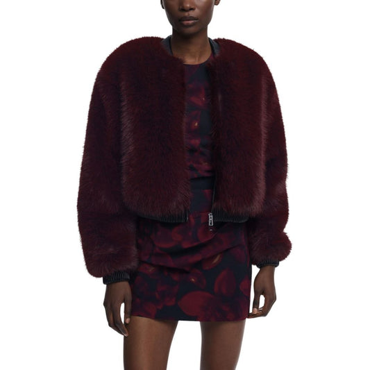 Desigual Bordeaux Polyester Jackets And Coat 1728,71956299936,Bordeaux,Clothing,Desigual,IT42|M,Jackets & Coats - Clothing,New with tags,Women