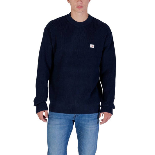 Calvin Klein Jeans Blue Cotton Sweatshirt 1728,71956299936,Blue,Calvin Klein Jeans,Clothing,IT48 | L,Men,New with tags,Sweaters - Clothing,Sweatshirts - Sweaters - Clothing