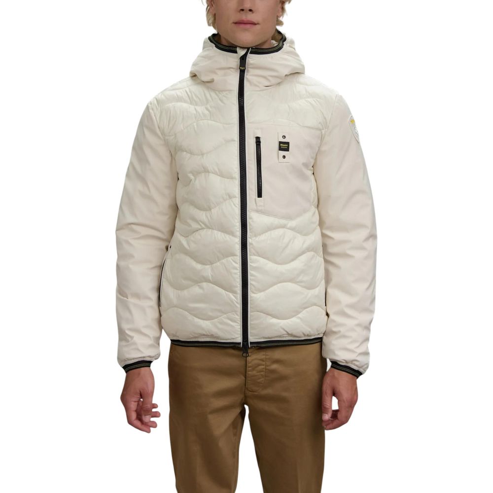 Blauer White Polyamide Shell Jacket 1728,71956299936,Blauer,Clothing,IT54 | XXL,Jackets & Coats - Clothing,Men,New with tags,Shell Jackets - Jackets & Coats - Clothing,White