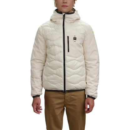 Blauer White Polyamide Shell Jacket 1728,71956299936,Blauer,Clothing,IT54 | XXL,Jackets & Coats - Clothing,Men,New with tags,Shell Jackets - Jackets & Coats - Clothing,White