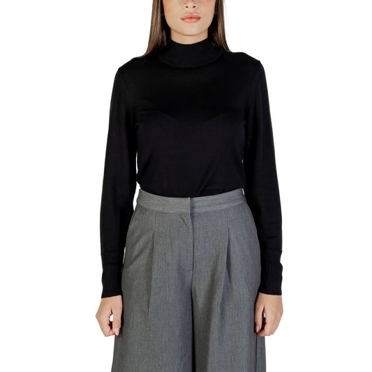 ICHI Black Viscose Turtleneck 1728,71956299936,Black,Clothing,ICHI,IT38|XS,New with tags,Sweaters - Clothing,Turtlenecks - Sweaters - Clothing,Women